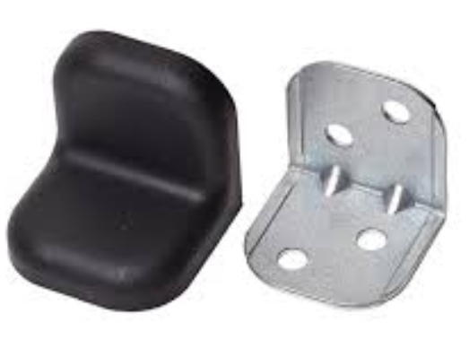 Уголок крепежный + пластиковая крышка  черный 25*25 №2