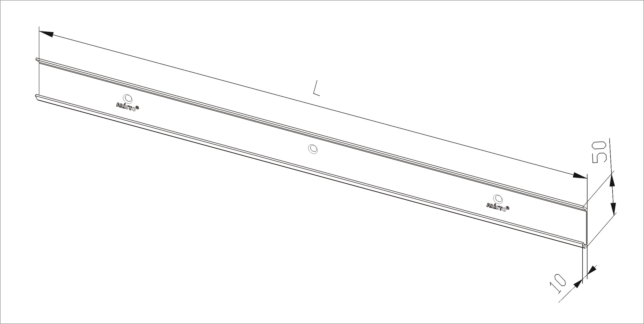 Аристо Несущий рельс L=1200 мм БЕЛЫЙ GSA0285-1200/W (снято)