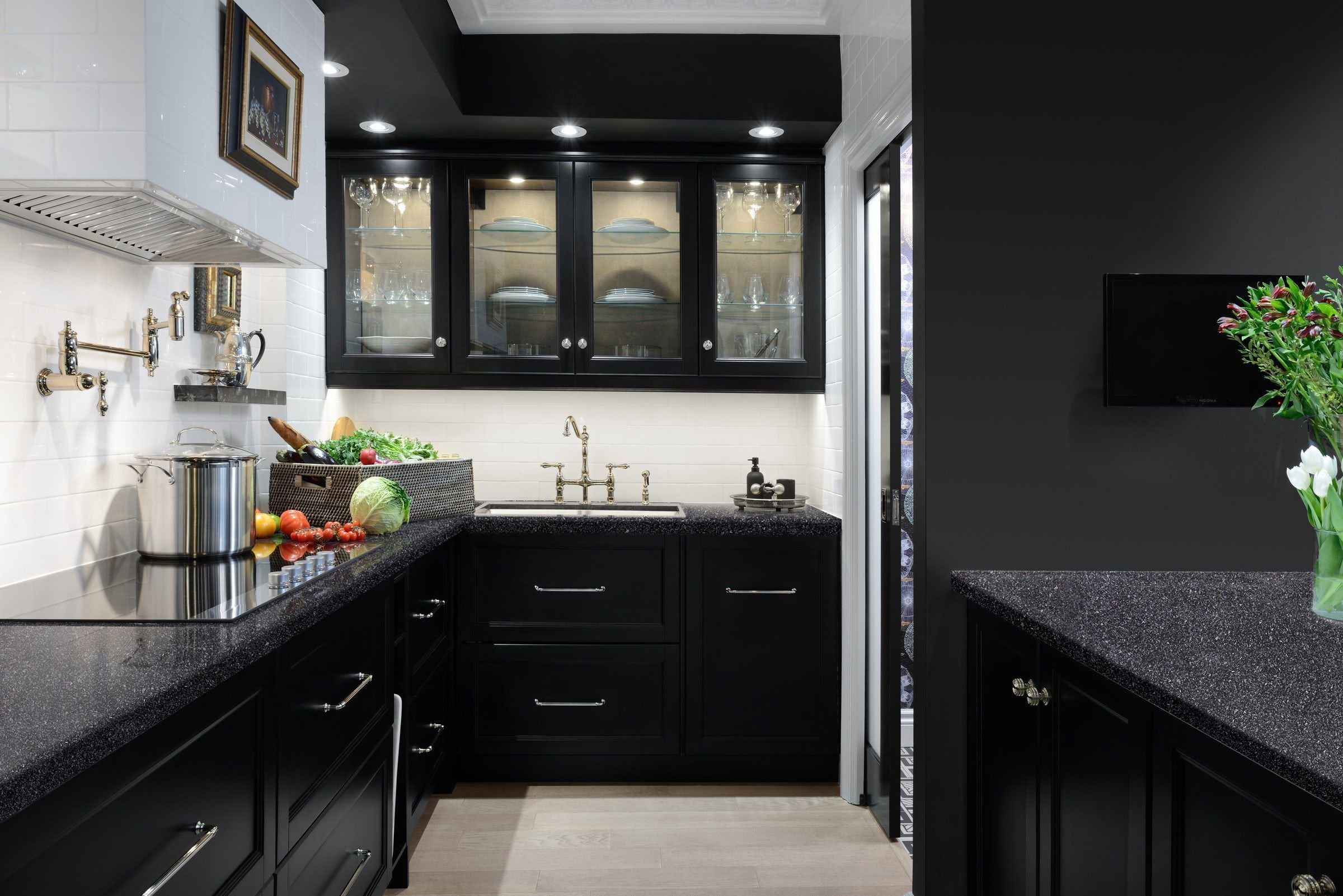 Столешница КЕДР МК 3000*600*38мм 2 группа - Черное серебро 4060 глянец (заказ)