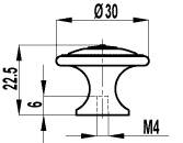 ВЛ FB-027 ручка-грибок  хром глянцевый/белый (TS) (стоп-лист)