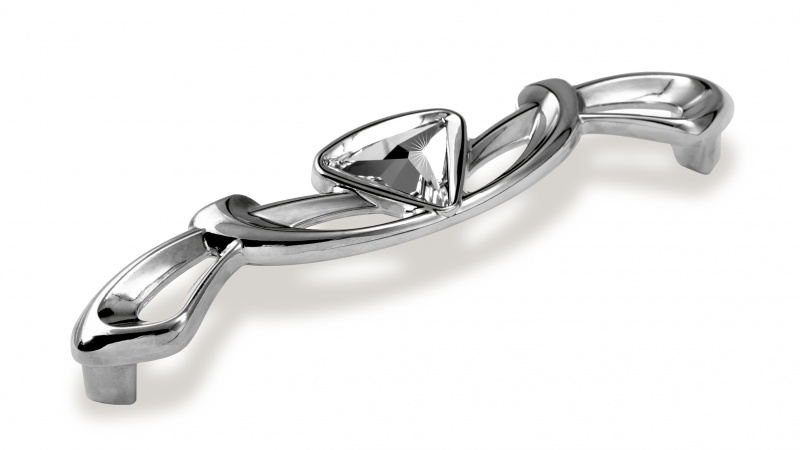 ВЛ FS-143 ручка скоба 128 мм хром глянцевый/кристалл SALE