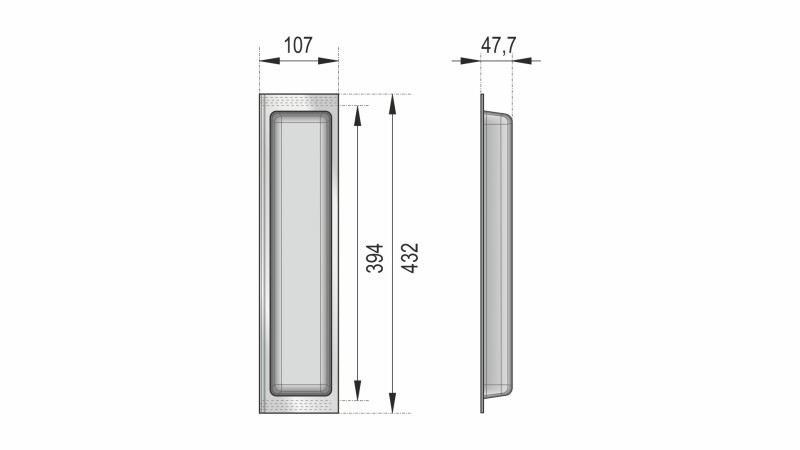 BRD Блок для столовых приборов дополнительный PC10/GRPH/107x430 графит
