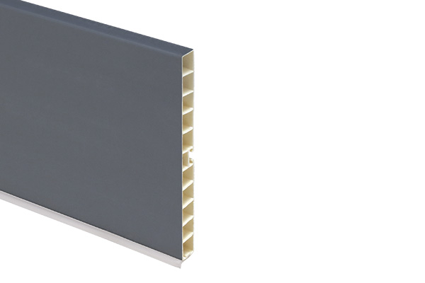 0452 Цоколь ПВХ H.150, L=4000, серый феникс 0724 (заказ)