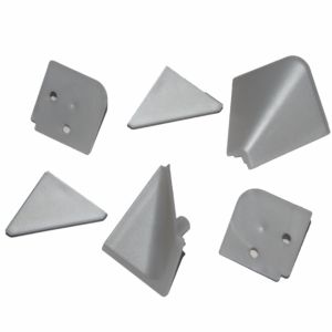 заглушки для алюм. плинтуса    пластик   серый (гладкий)