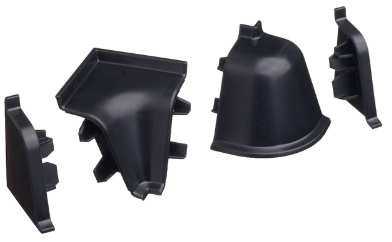 заглушки+ углы Rehau пластик черный 98104 (в стопе)