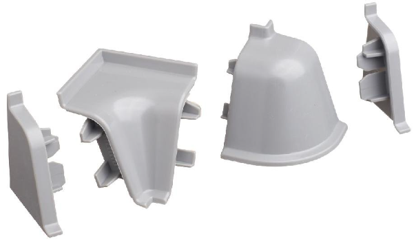 заглушки+ углы Rehau пластик серый 98170 (стоп-лист)