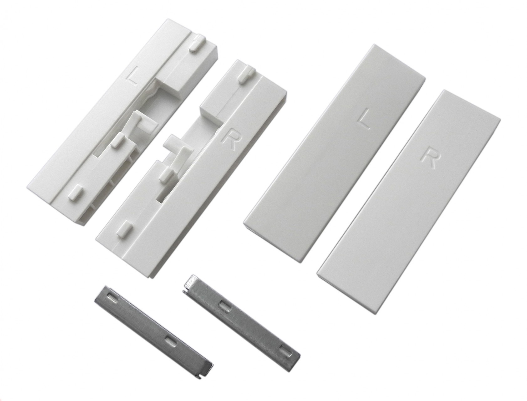 BRD SBH39/W держатель бок. декор. встав. 8мм бел. (комп. 2 пер. + 2 задн.) (снято)