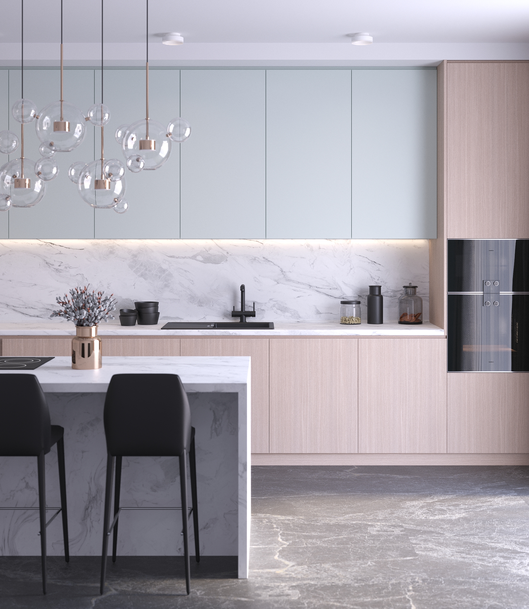 Столешница СЛОТЕКС 3000*600*40мм К3 - Калакатта бианко (Calacatta Bianco) 8251