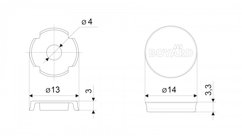 BRD RZ001BL Декоративная заглушка для винта, черный