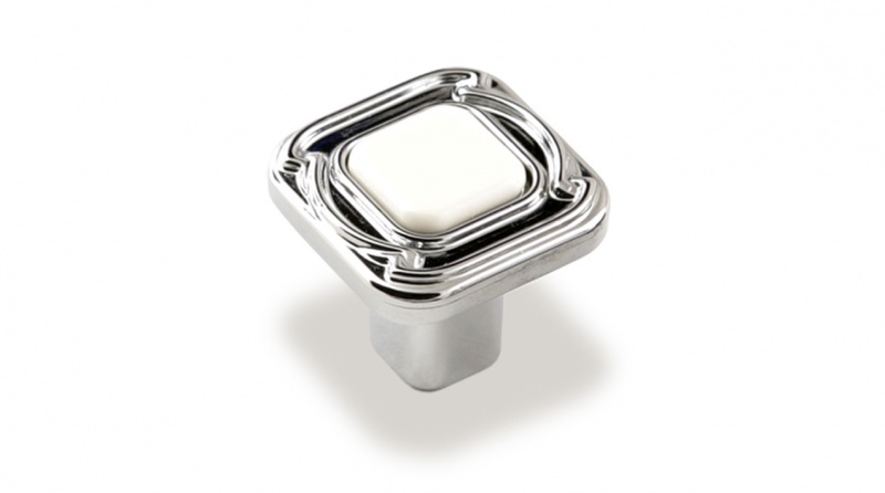 ВЛ FB-026 ручка-грибок  хром глянцевый/белый (TS) SALE