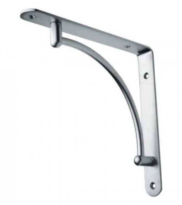 Кронштейн для полок 73025 вогнутый хром 222х222