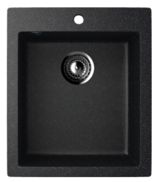 Мойка ULGRAN U-404-308 квадратная  черный