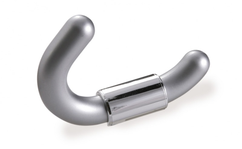 Валмакс Крючок К-003 010 пластик 2-х рожковый сатин светлый (стоп-лист)