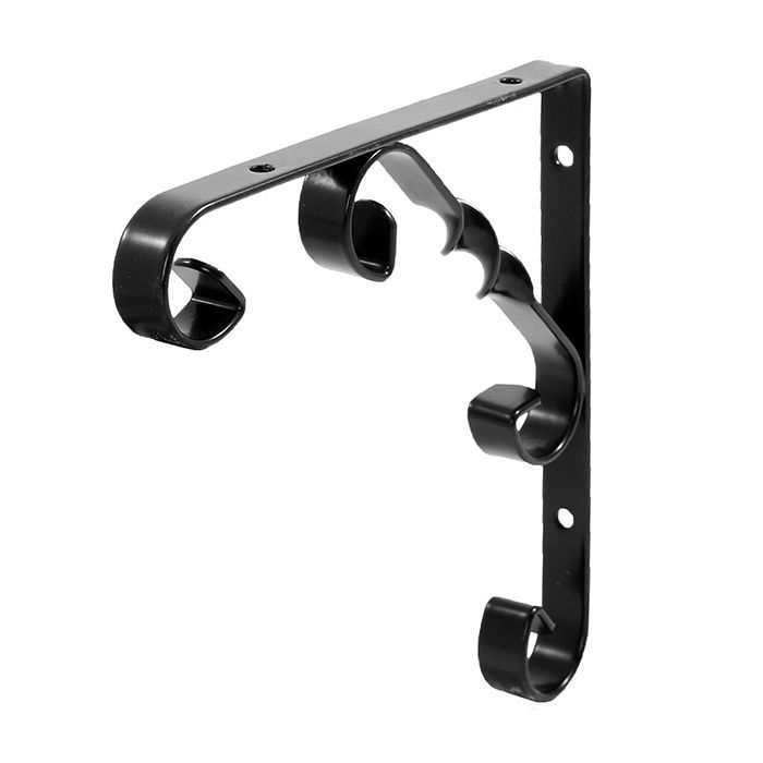 Консоль фигурная ОРНАМЕНТ, 200*200*2,5 мм, черная (в стопе)