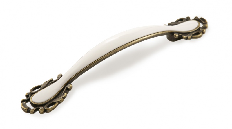 ВЛ FS-141 ручка скоба 96 мм серебро прованс/белый (стоп-лист)