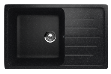 Мойка ULGRAN U-400-308 прямоугольная универсальная черный