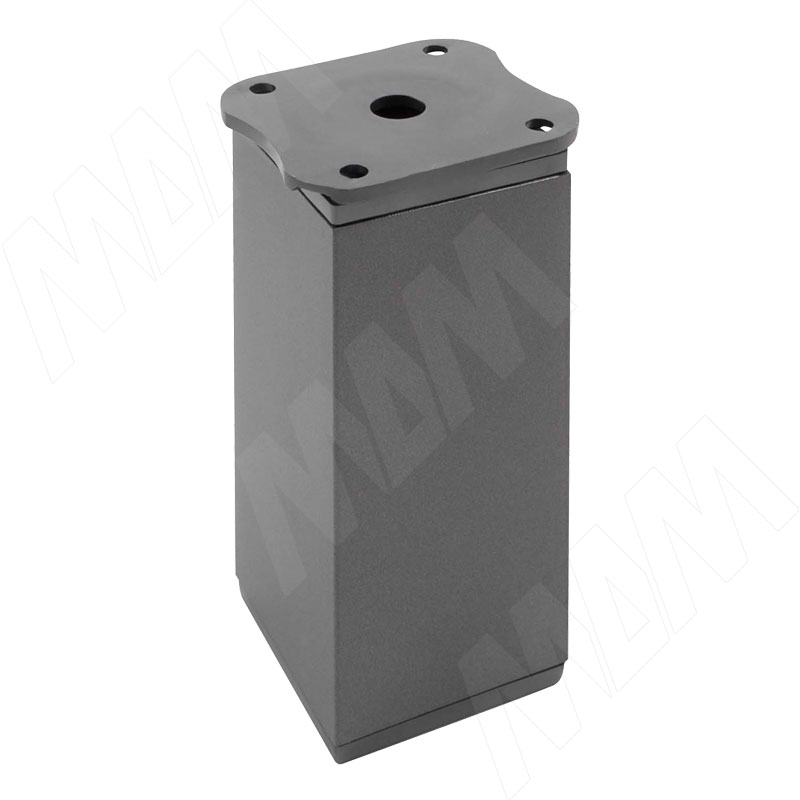 Н100+18мм Опора декоративная квадратная графит