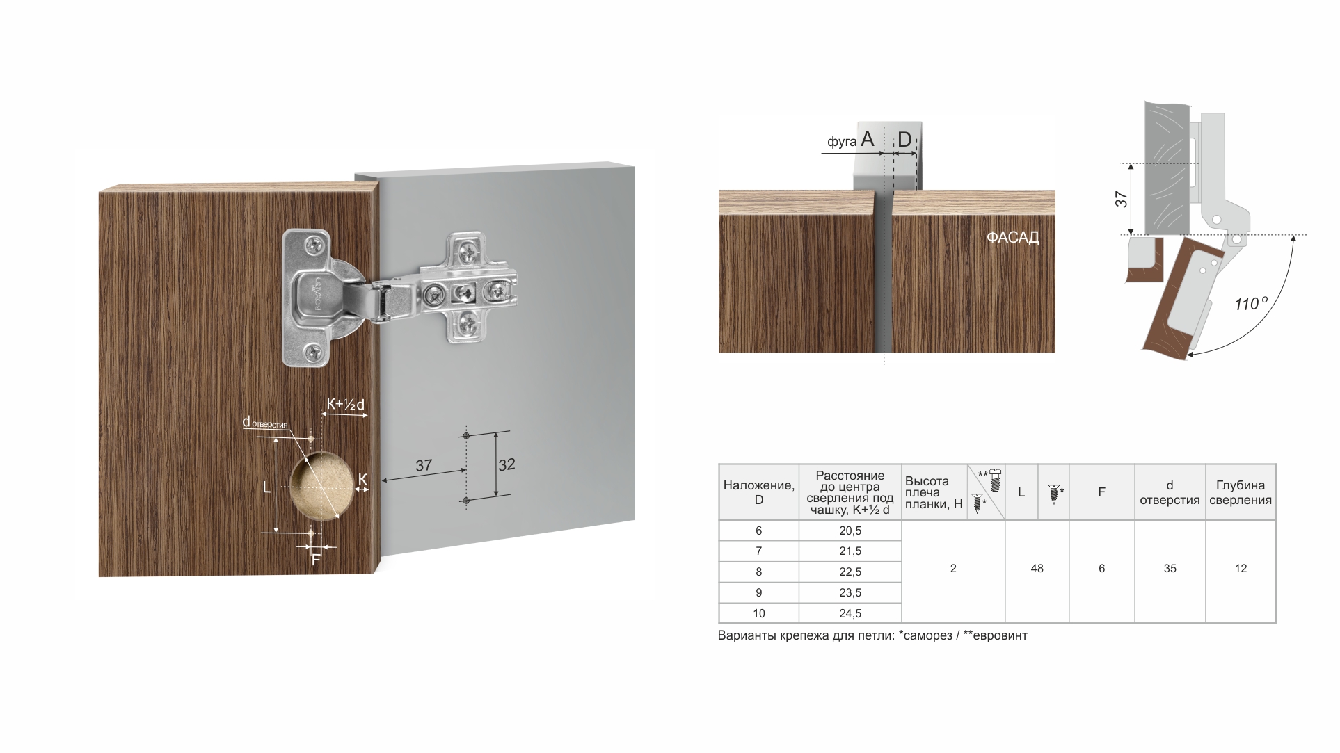BRD H691B02/0112 Петля полунакладная без пружины