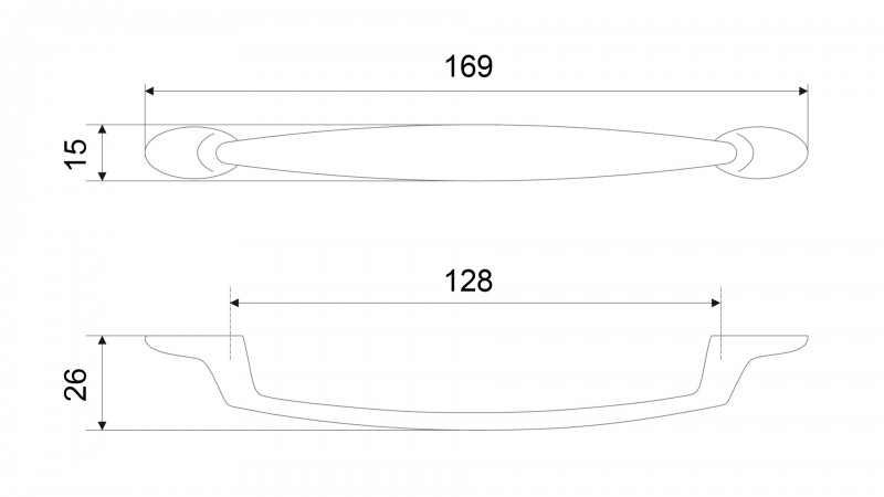BRD RS448BL.4 ручка-скоба 128 мм MAESTRO черный матовый