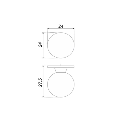 BRD RC006SC.4 ручка кнопка матовый хром SALE