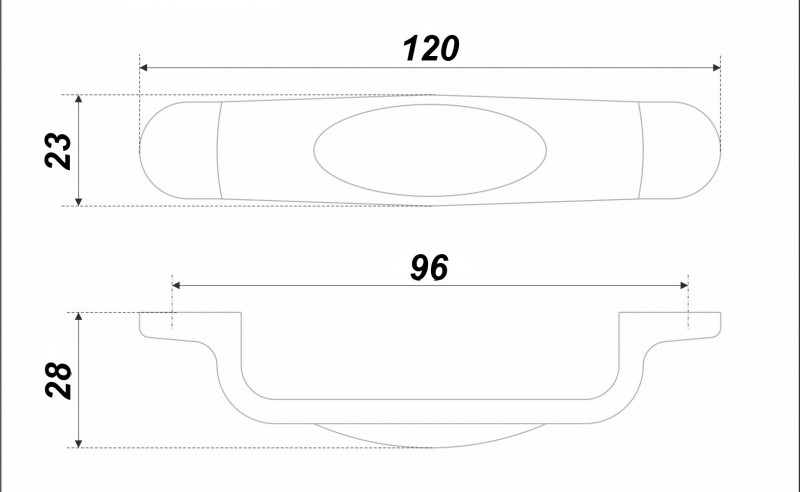 BRD RS119CP.4/W ручка-скоба 96мм CANDY хром полированный/белый SALE