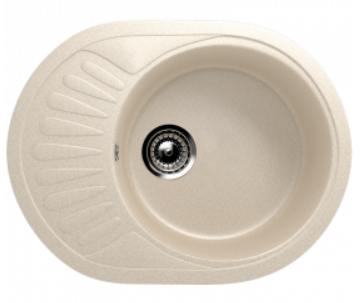 Мойка ULGRAN U-107m-328 с малым крылом универсальная бежевый