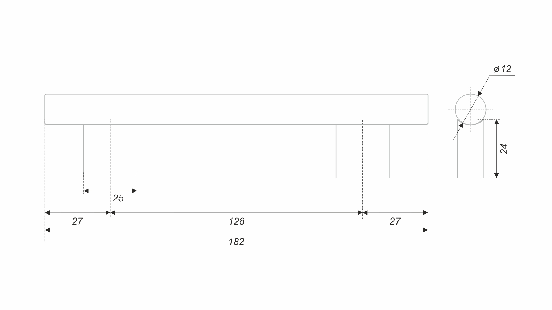 BRD RS325BL.5 ручка-скоба 128 мм AL ROCK черный матовый SALE
