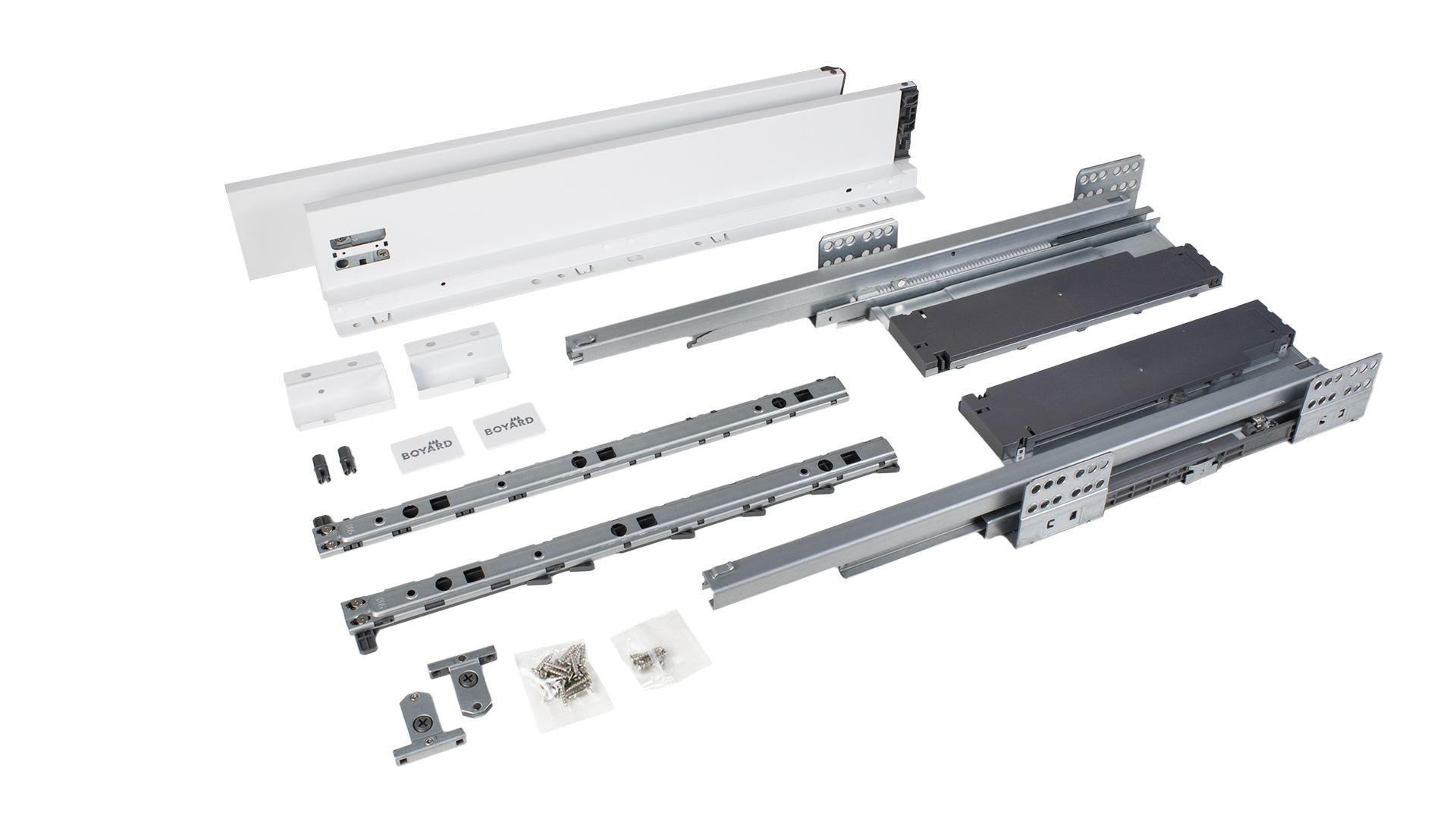 BRD SB38W.1/500 Комплект СТАРТ 86мм PUSH+SOFT (от нажатия + плавное закрывание), белый