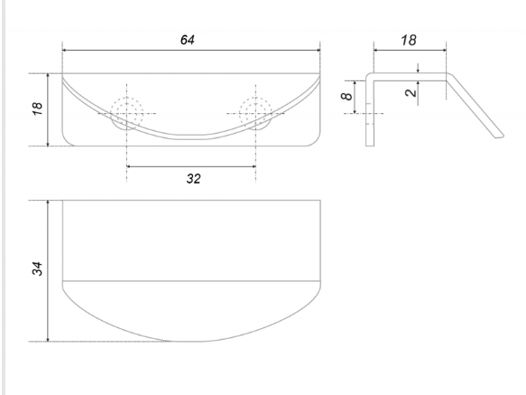 BRD RT007BAP.1 ручка-скоба торцевая  DETAIL браш/старинное олово SALE