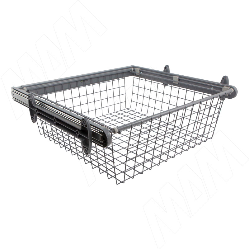 МДМ BELLE Корзина для белья, 600 мм, графит, полн. выдв.(заказ)