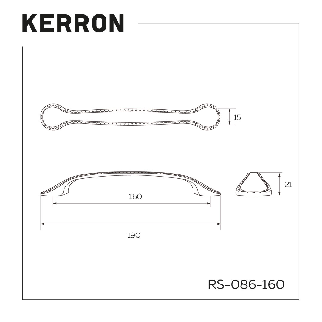 KR RS-086-160 OAB ручка-скоба 160 мм оксидированная бронза SALE