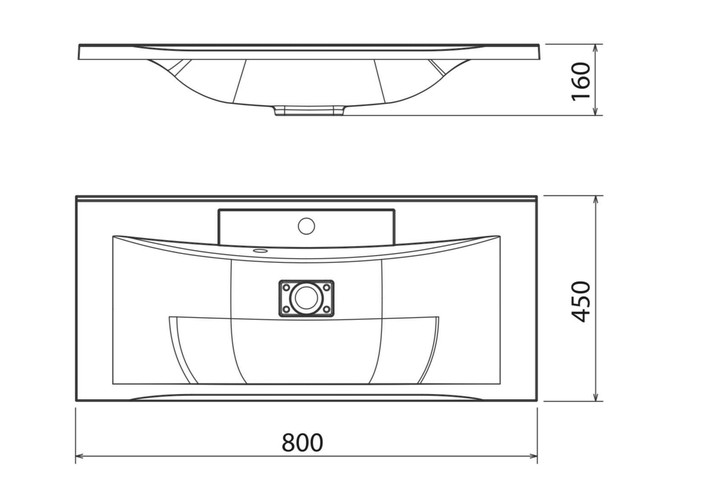 Мойка FLORENTINA Прима 800  белый (стоп-лист)