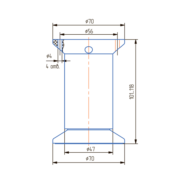 Опора регулируемая пластиковая ОРТ 100-К
