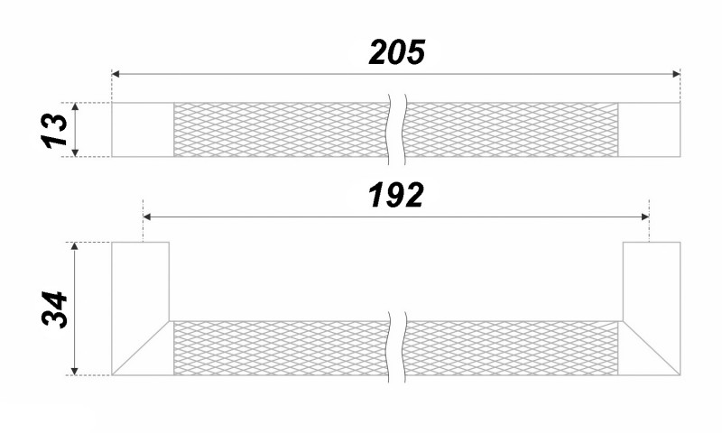 BRD RS286BSN/MBSN.4 ручка-скоба 192мм EROS атласный никель/матовый атласный никель SALE