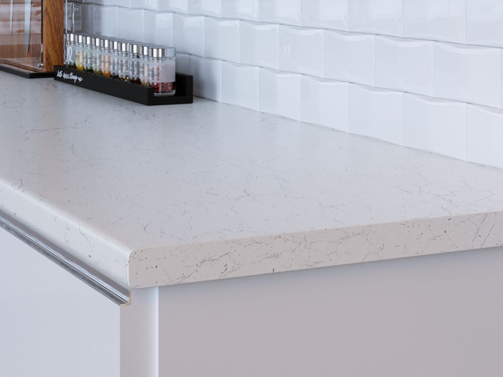 КЕДР МК кромка б/кл 28*3000 мм Мрамор Марквина белый глянец 3028/1 (заказ)