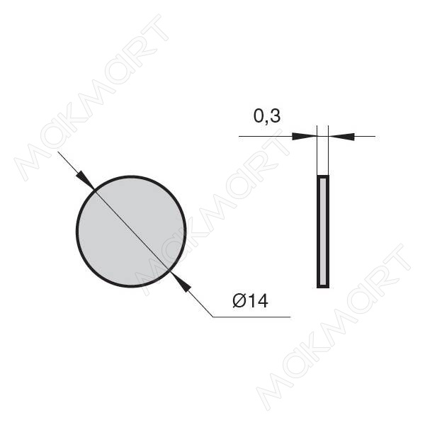 заглушки самоклеющиеся d-14 Кашемир серый (Тэффи) (50 шт)
