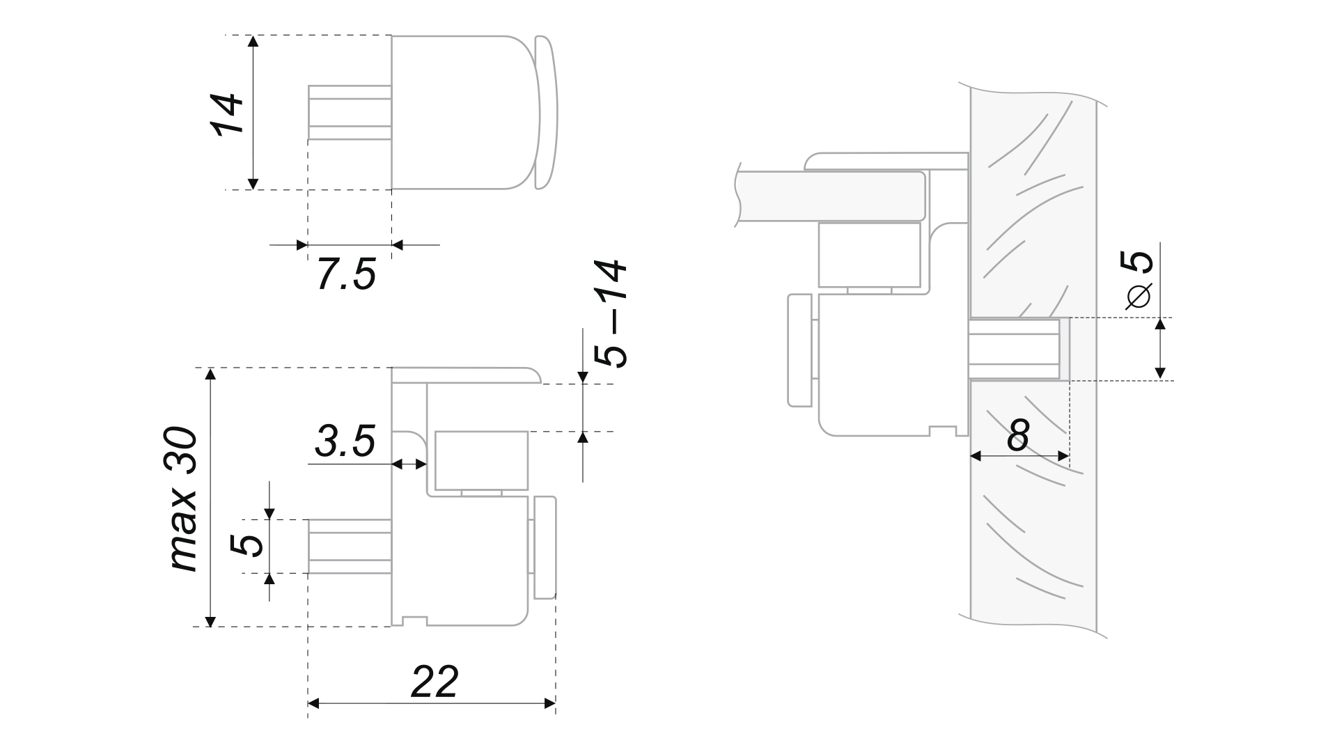 BRD P520Ni.0 полкодержатель для стекла до 14мм с фиксацией Никель SALE