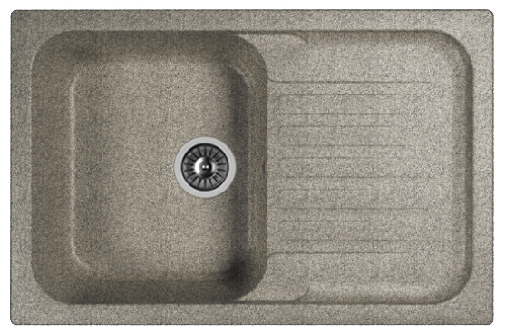 Мойка Dr. Gans Адель 780 прямоугольная с крылом базальт