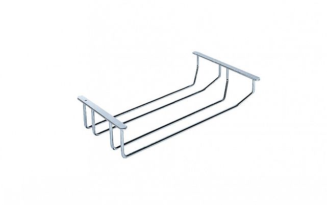 держатель бокалов 2-х рядный 340*210*65 черный матовый (стоп-лист)