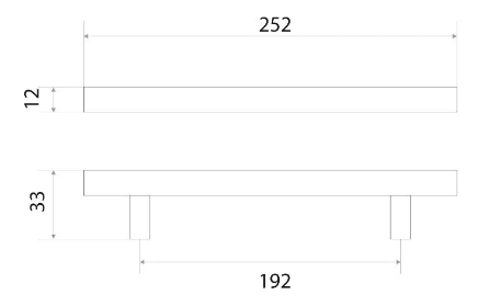 МФ 8926 ручка рейлинг 320*12 мм матовый хром SALE