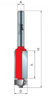 42-10408 Фреза пальчиковая с подшипником D=12,7 mm (12.7*25.4*8)