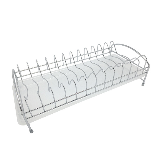 Посудосушитель настольный с поддоном, Хром/белый, LF-140 (стоп-лист)