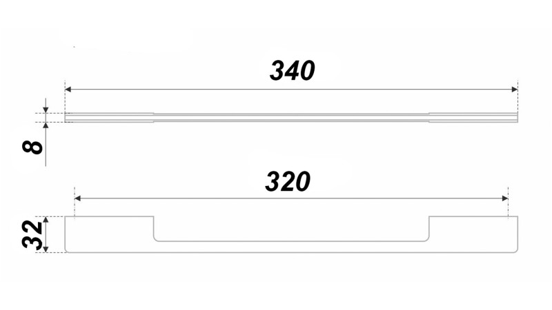 BRD RS193CP.4 ручка-скоба 320 мм EOS хром полированный (заказ)