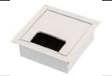 SETE заглушка для кабеля квадрат 80*80мм, металл, белый