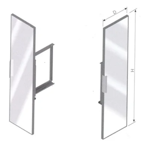 Зеркало Starax, поворотное 160 мм антрацит (120х340х1300) SALE