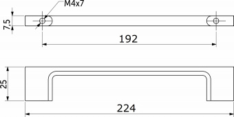 16566 Гратис ручка-скоба 192 мм черный Diana