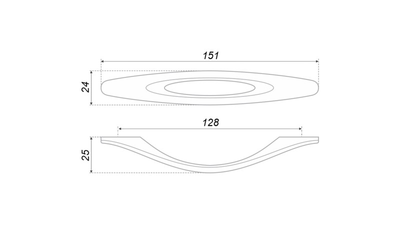 BRD RS070CP.3 ручка-скоба 128 мм хром полированный (заказ)