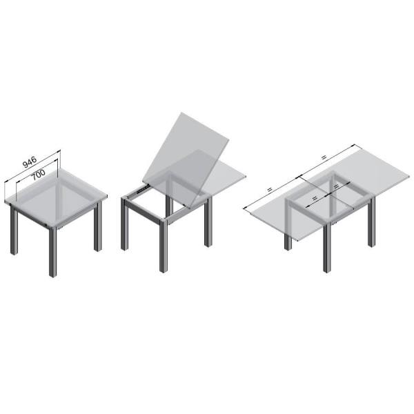 Механизм раздвижения стола Topslide.700мм, со стопорм