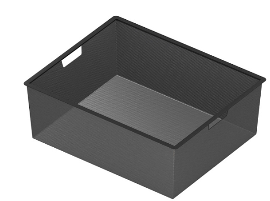 Аристо Корзина мелкосетчатая на 2 рельса 527*427 Н=185 мм ЧЕРНЫЙ GSA 0272/B/2 180 (заказ)