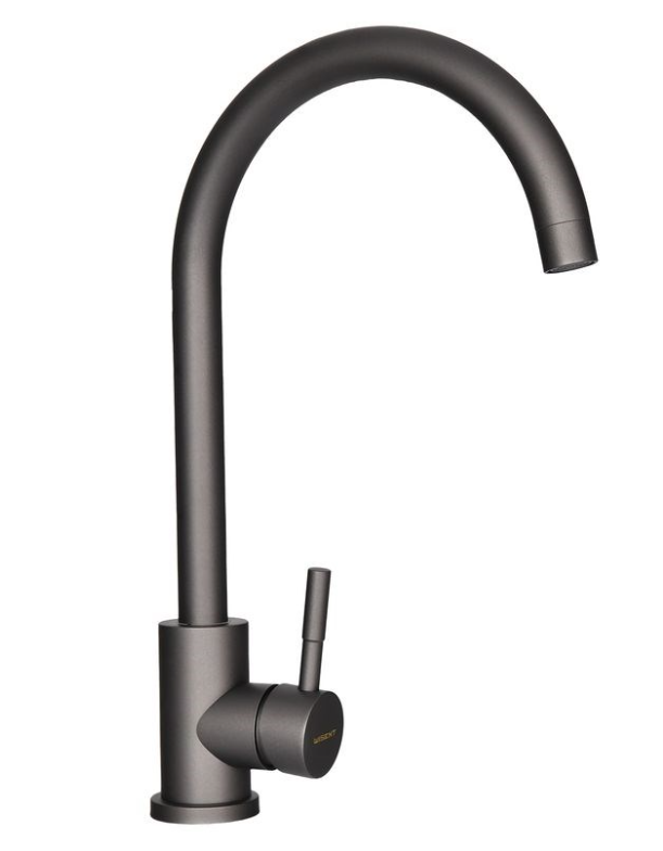 Смеситель для кухни однорычажный WISENT с PVD покрытием графит 4998-3-U